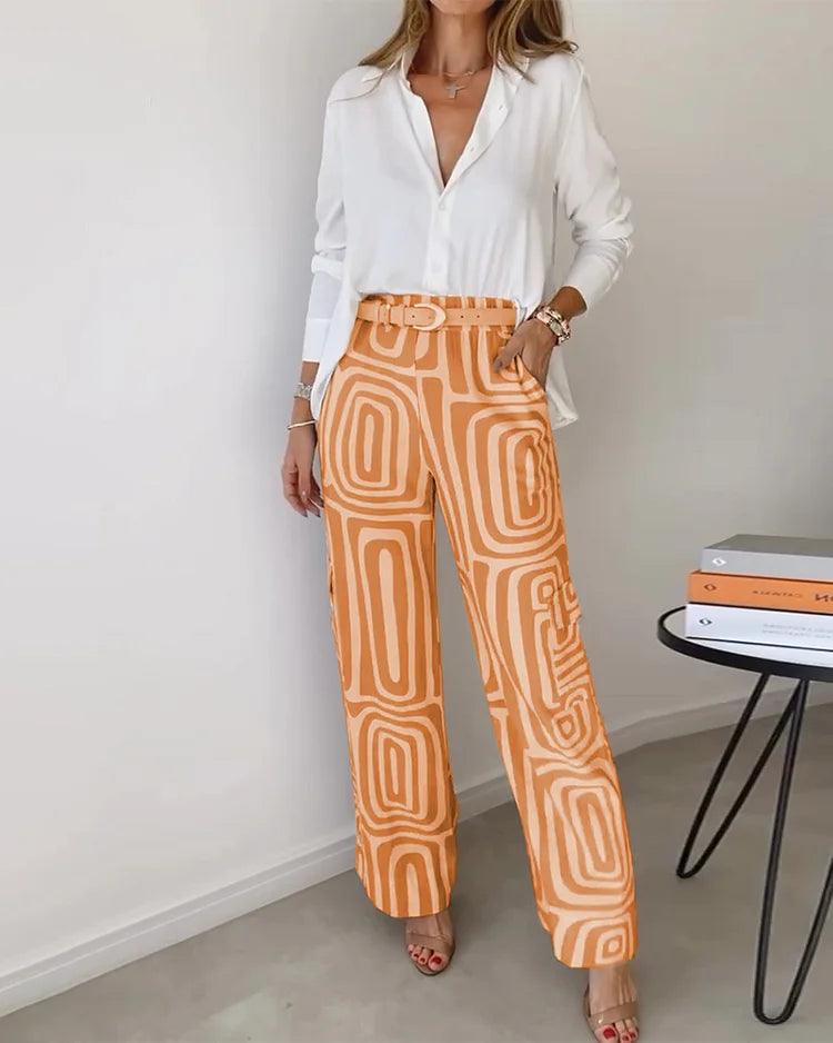 Marion | Elegant & Comfy Women’s Pants & Blouse Set