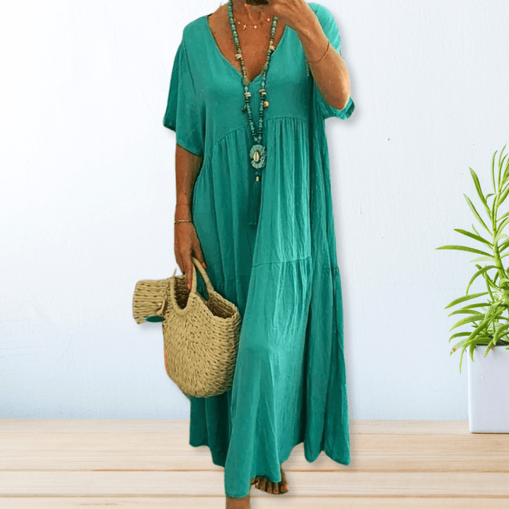 Charlotte | Radiant V-Neck Tummy Covering Dress