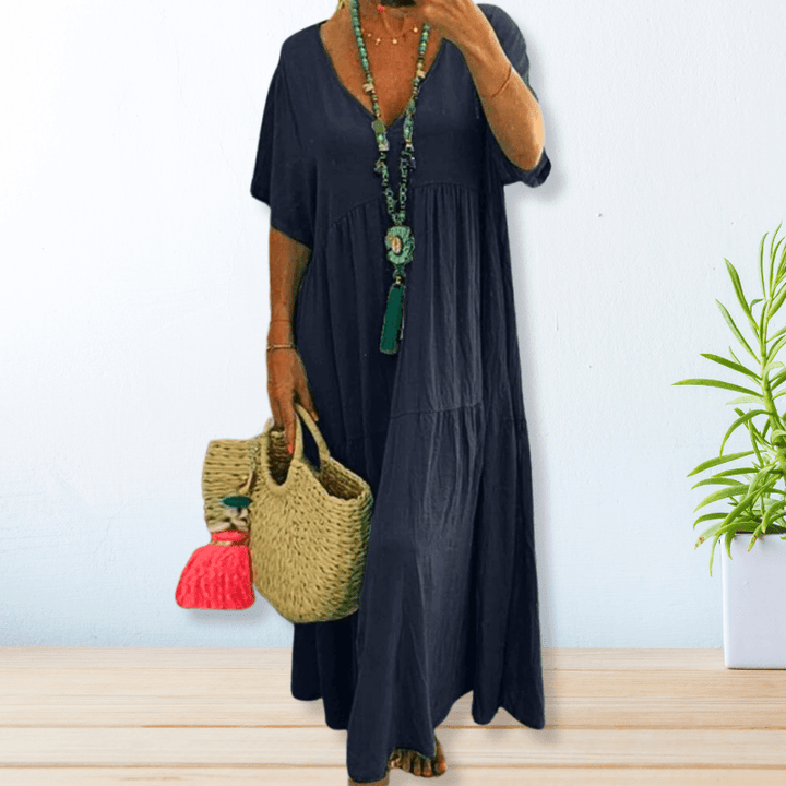 Charlotte | Radiant V-Neck Tummy Covering Dress