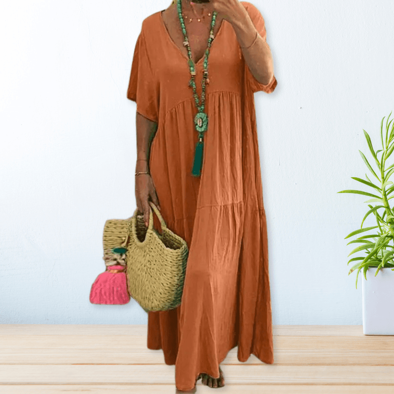 Charlotte | Radiant V-Neck Tummy Covering Dress