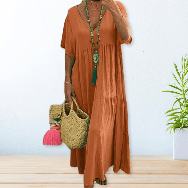 Charlotte | Radiant V-Neck Tummy Covering Dress