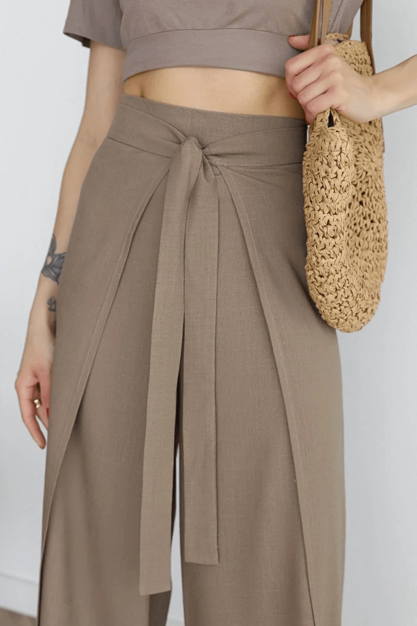 Rose™ | Wide Crop Linen Pants