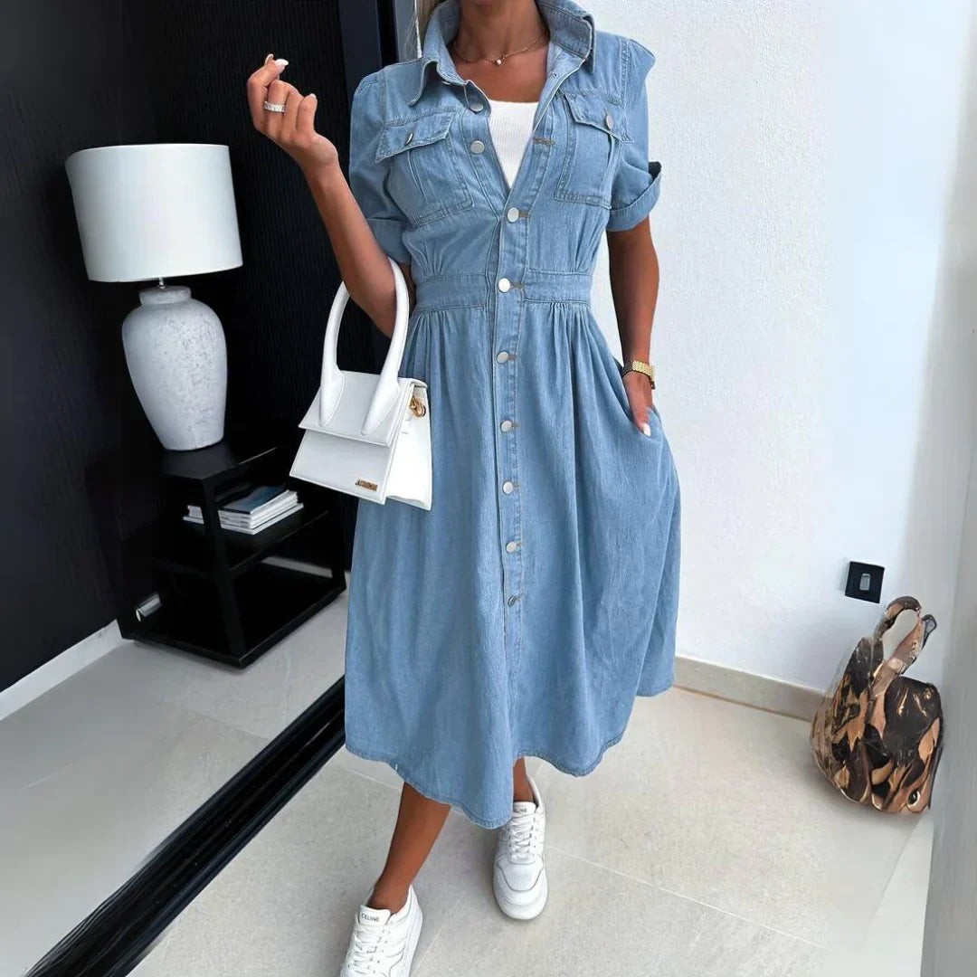 Marcy | Midi denim dress