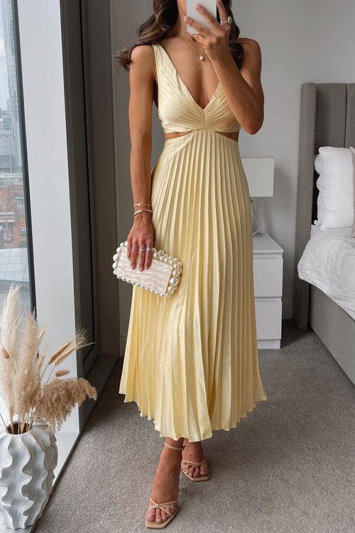 Gabrielle | Pleated Maxi Dress