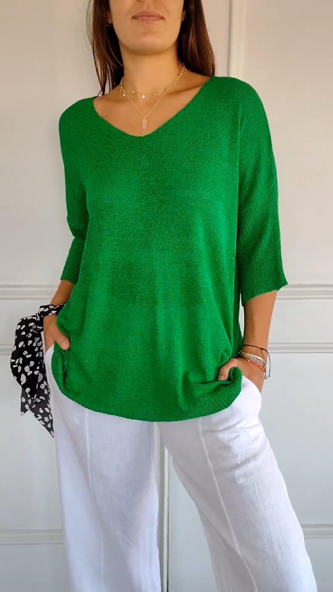 Lexy | Knit top with V-neckline