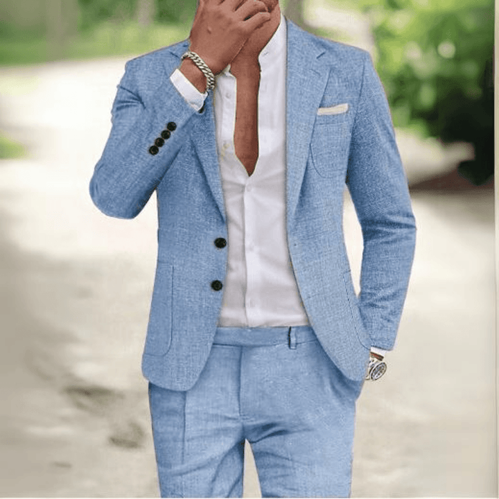 ClassiLuxe" - Modern Cut Linen Suit