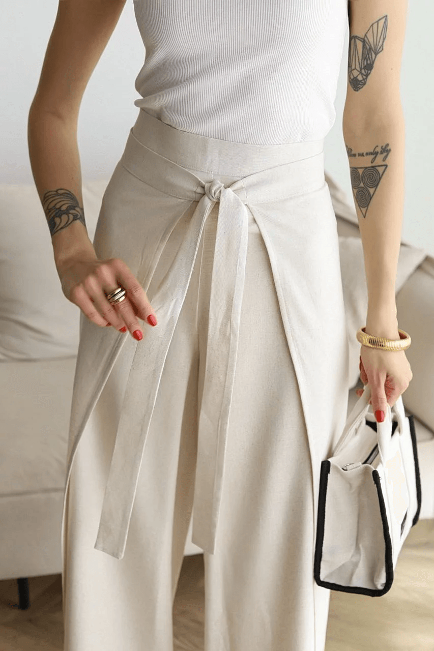 Rose™ | Wide Crop Linen Pants