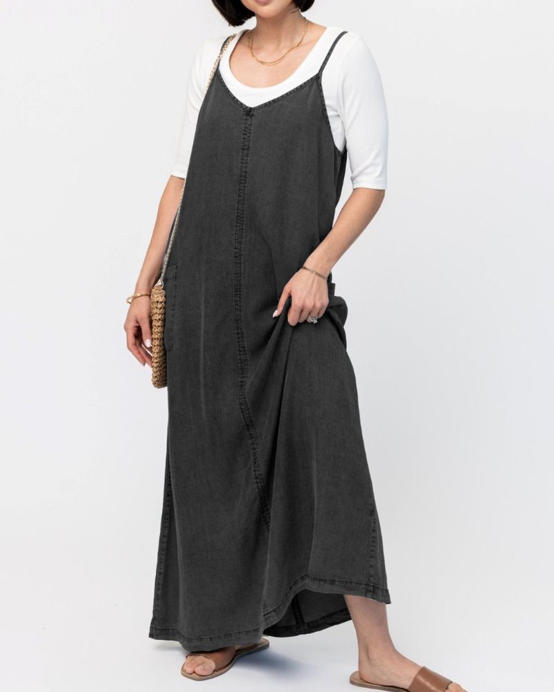 Myriam | Denim Jumper Maxi Dress