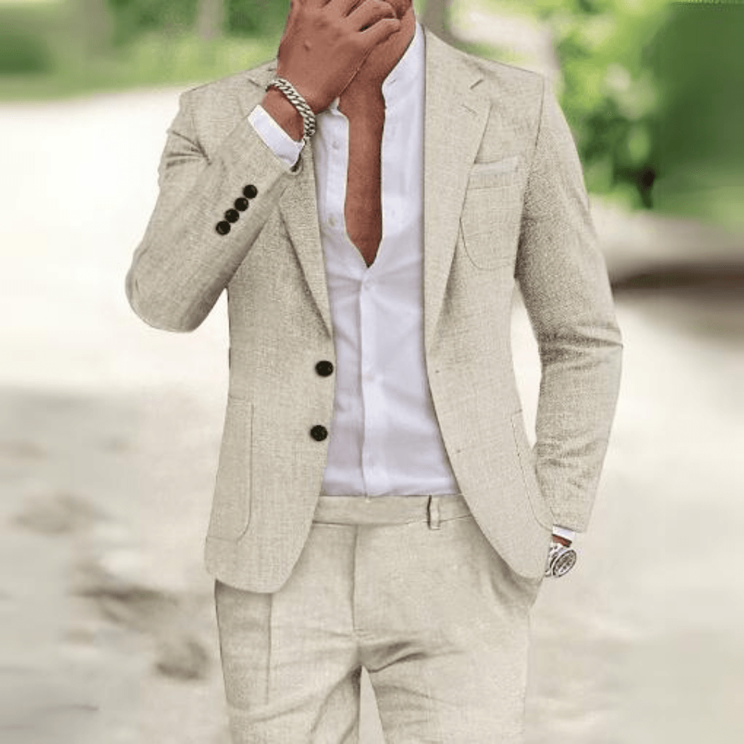 ClassiLuxe" - Modern Cut Linen Suit