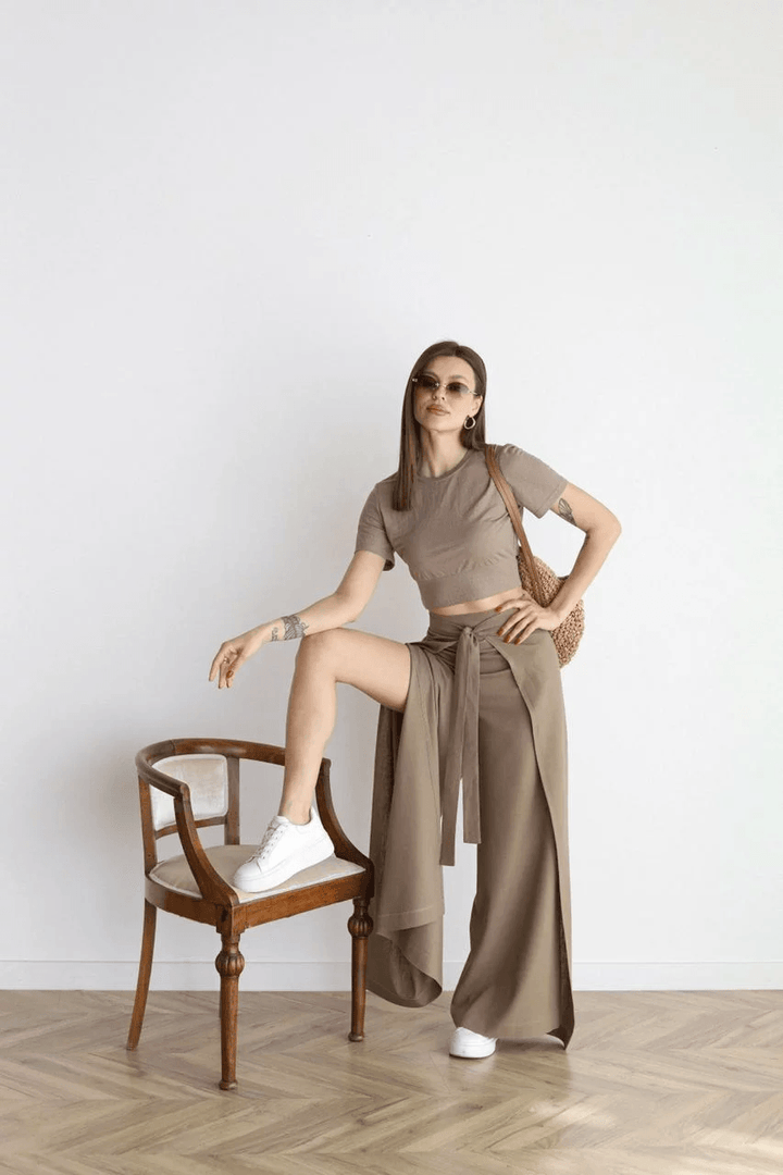 Rose™ | Wide Crop Linen Pants