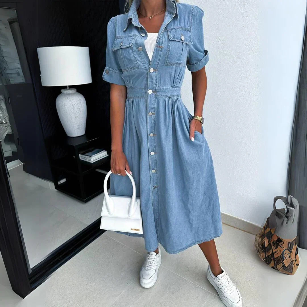 Marcy | Midi denim dress