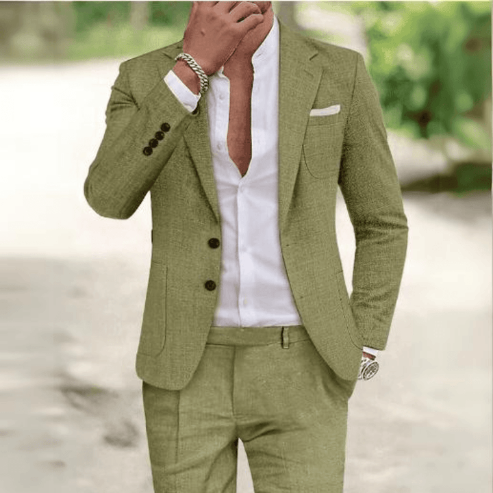 ClassiLuxe" - Modern Cut Linen Suit