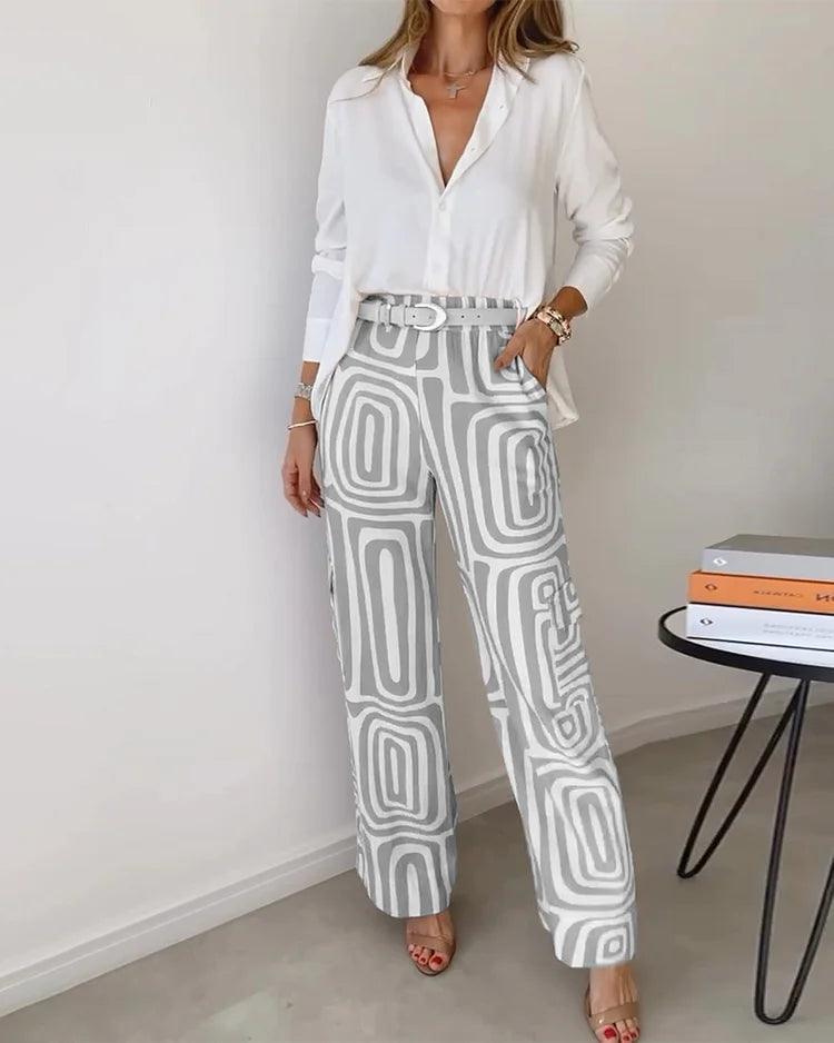 Marion | Elegant & Comfy Women’s Pants & Blouse Set