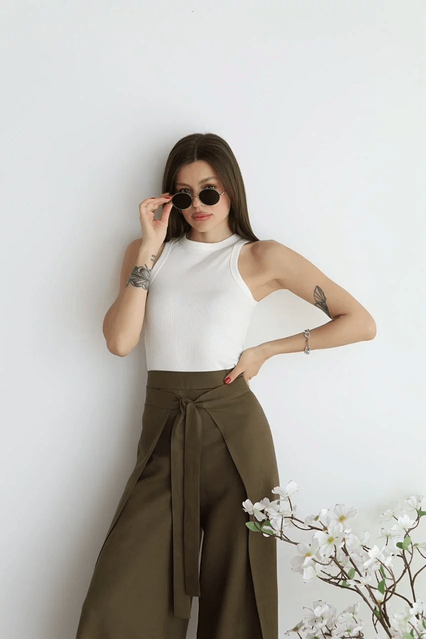 Rose™ | Wide Crop Linen Pants