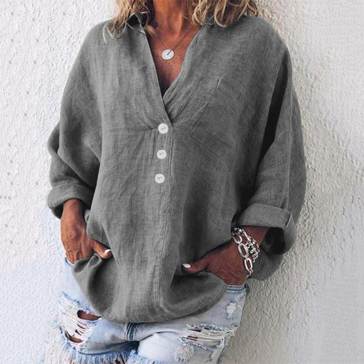 Quinn™ - Stylish Cotton - Linen Pullover