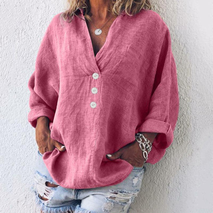 Quinn™ - Stylish Cotton - Linen Pullover