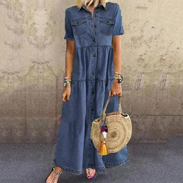 Suzannah | Classic Dlimming Denim Dress