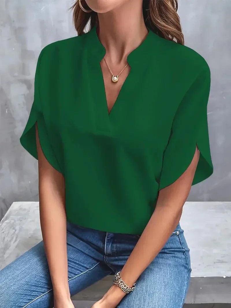 CAMILA™ - Classic V-Neck Top