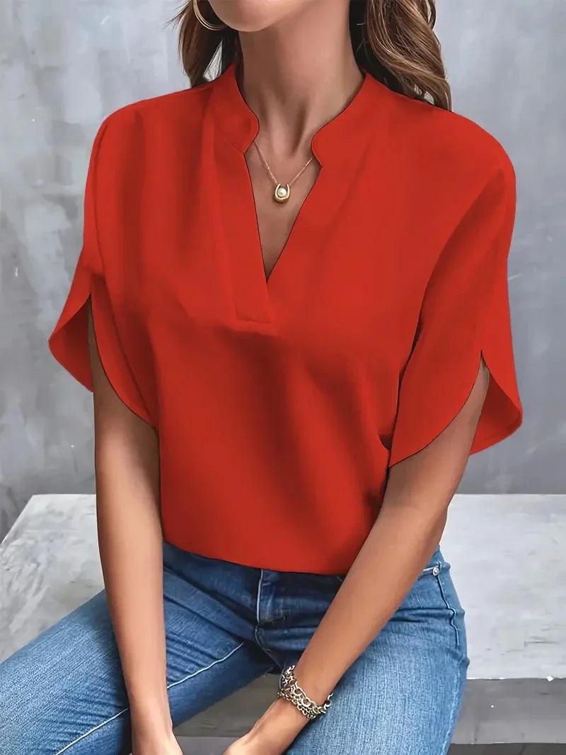 CAMILA™ - Classic V-Neck Top