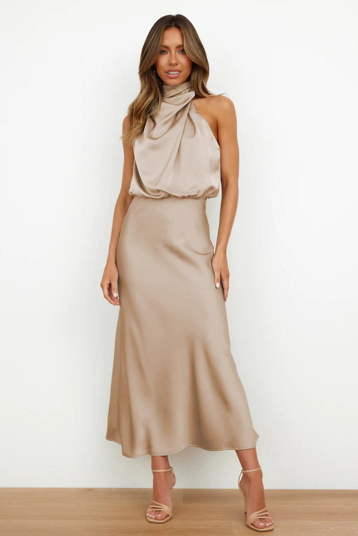 Valeria™ | Long Satin Dress