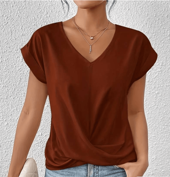 Leah™ | Women's V-Neck Casual Blouse