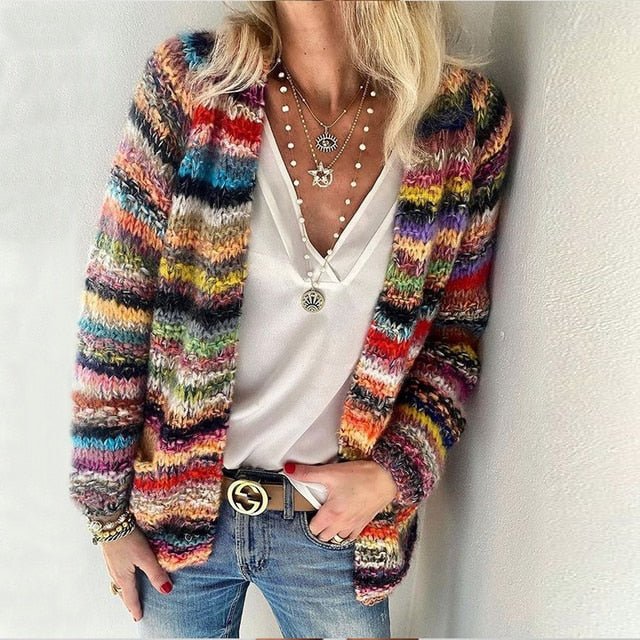 Colourplay | Chunky Striped Cardigan