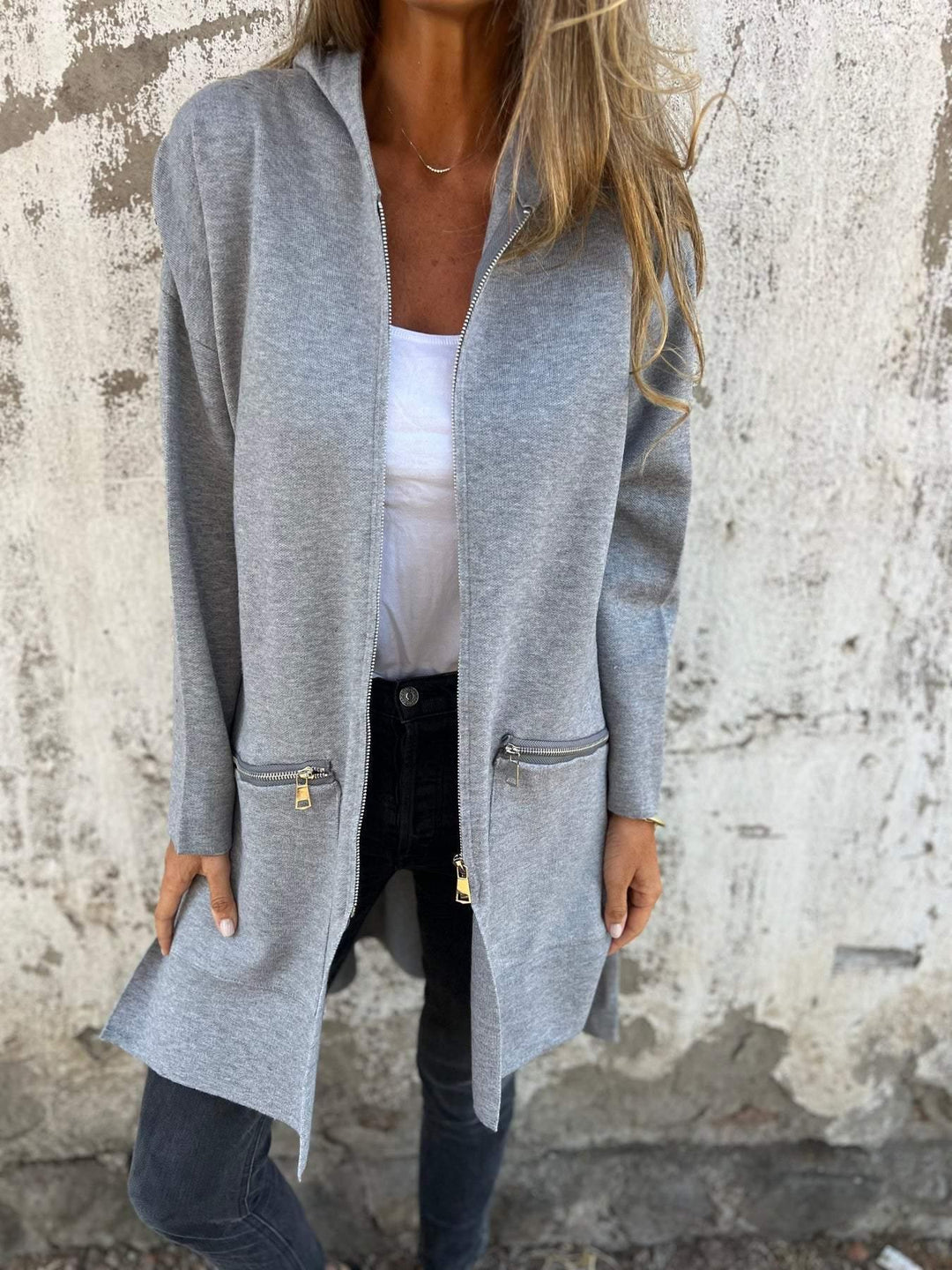 Jula | Zip-Up Long Sleeve Cardigan