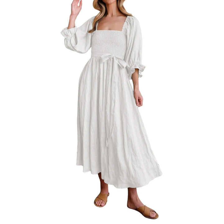 GABRIELLE™ | FRENCH DRESS WITH RUFFLED SLEEVES